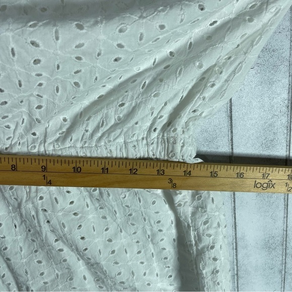 Roxy Young Women's Angels Song Romper Bright White M cottage core embroidered - Picture 10 of 12